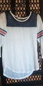 Super soft burn out baseball tee